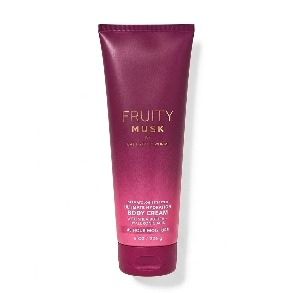 Bath & Body Works Fruity Musk Ultimate Hydration Body Cream 8oz‎ Shea Hyaluronic